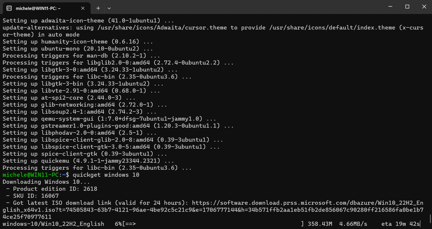 Download ISO sistemi operativi Quickemu