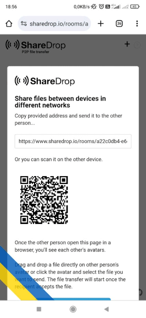 ShareDrop, condivisione remota file