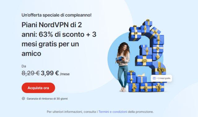 NordVPN offerta speciale compleanno