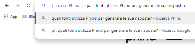 Ricerca informazioni con Phind e IA