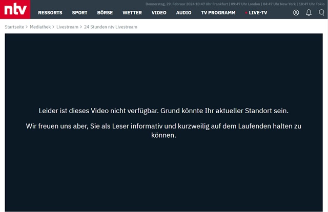 n-tv canale tedesco live senza vpn