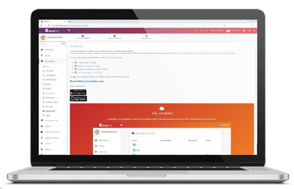 WindDOC No-Profit: portale soci