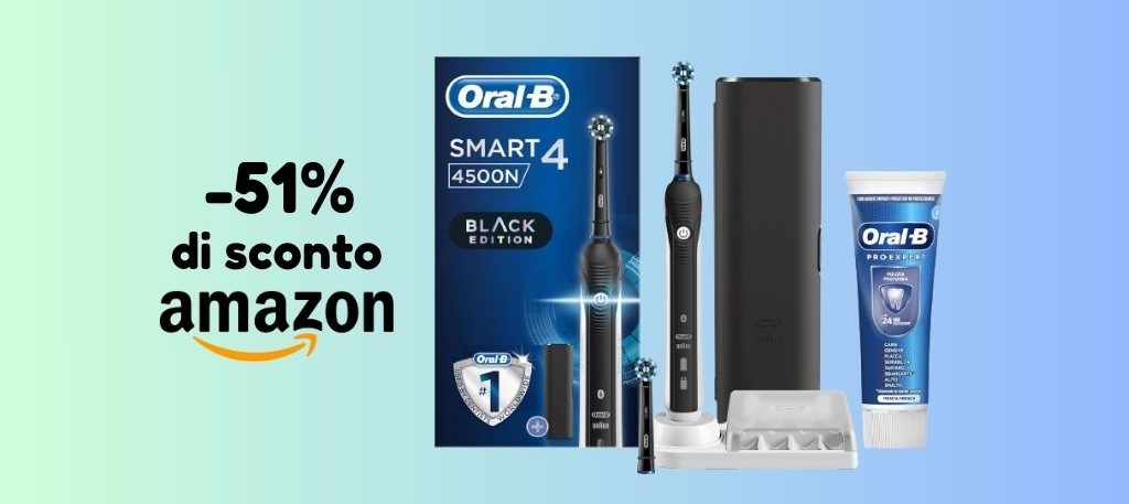 OFFERTA a TEMPO: spazzolino elettrico Oral-B scontato del 51%