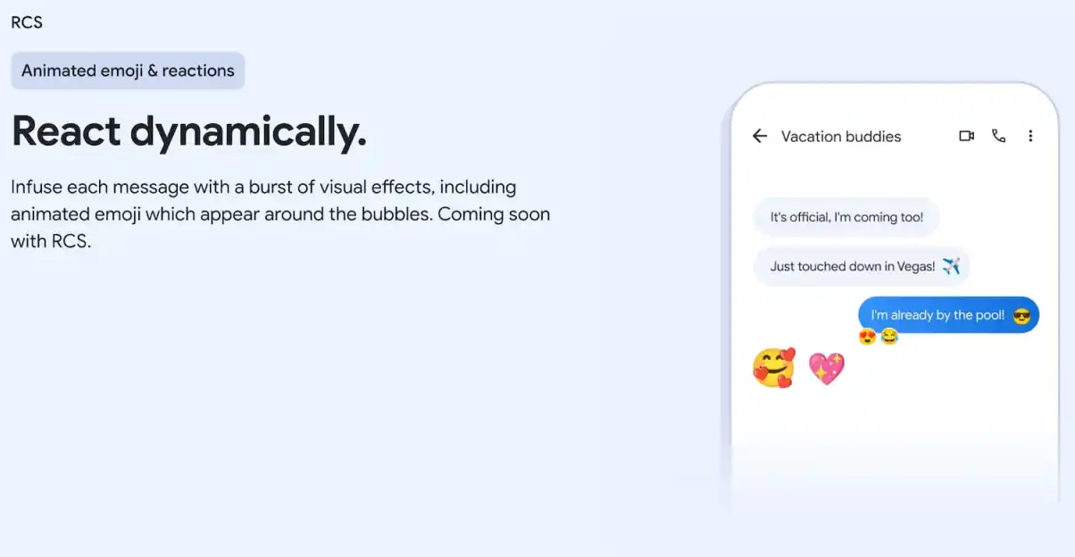 Google Messages - Reazioni con emoji