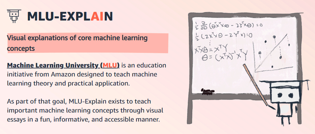 Learn machine learning for free with Amazon's MLU-Explain