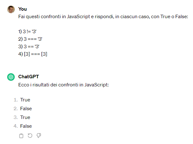 Confronti codice programmazione