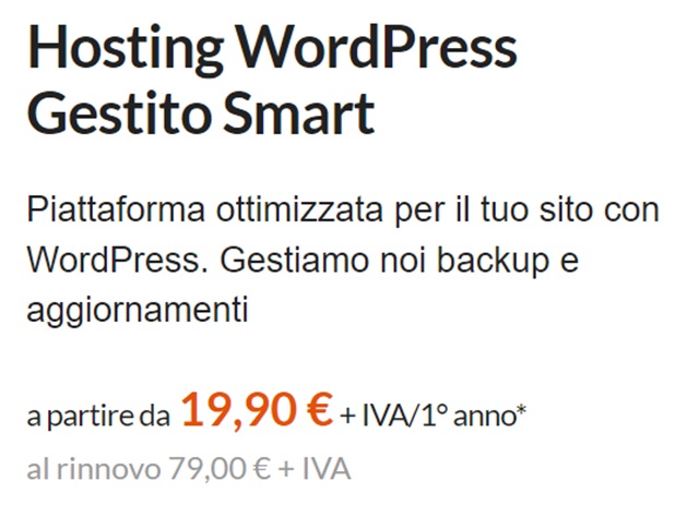 hosting wordpress gestito smart aruba