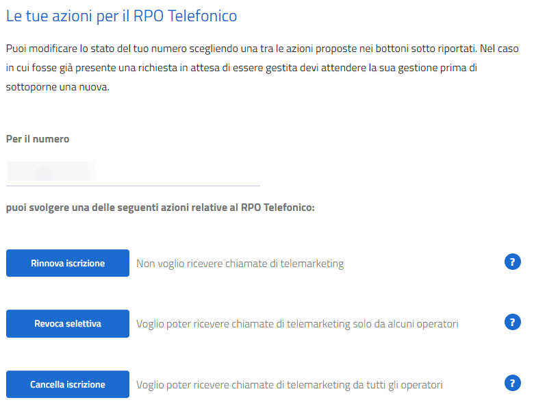 Registro opposizioni rinnovo iscrizione