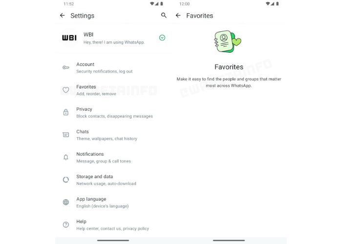 WhatsApp, aggiornamento: funzione "Preferiti" per contatti e gruppi