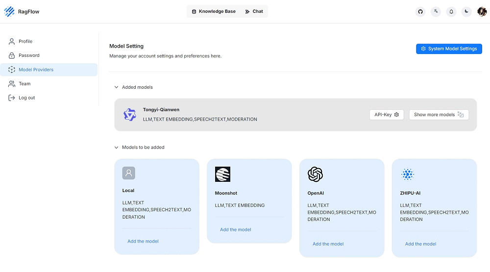 RAGFlow, API Key