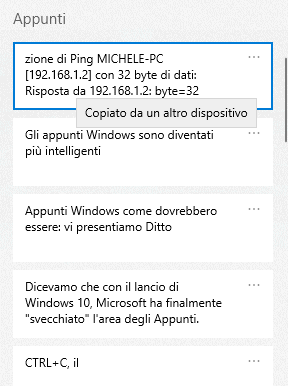 Appunti Windows: cronologia memoria