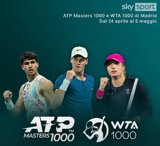 ATP Madrid, SinnerSonego come vederla in diretta streaming
