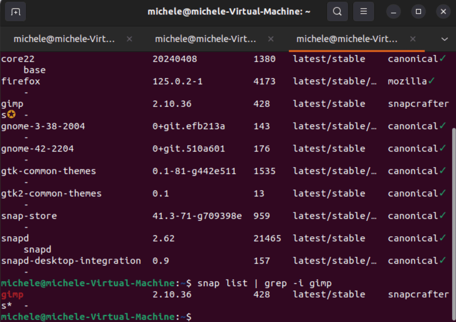 Disinstallare programmi Ubuntu Snap