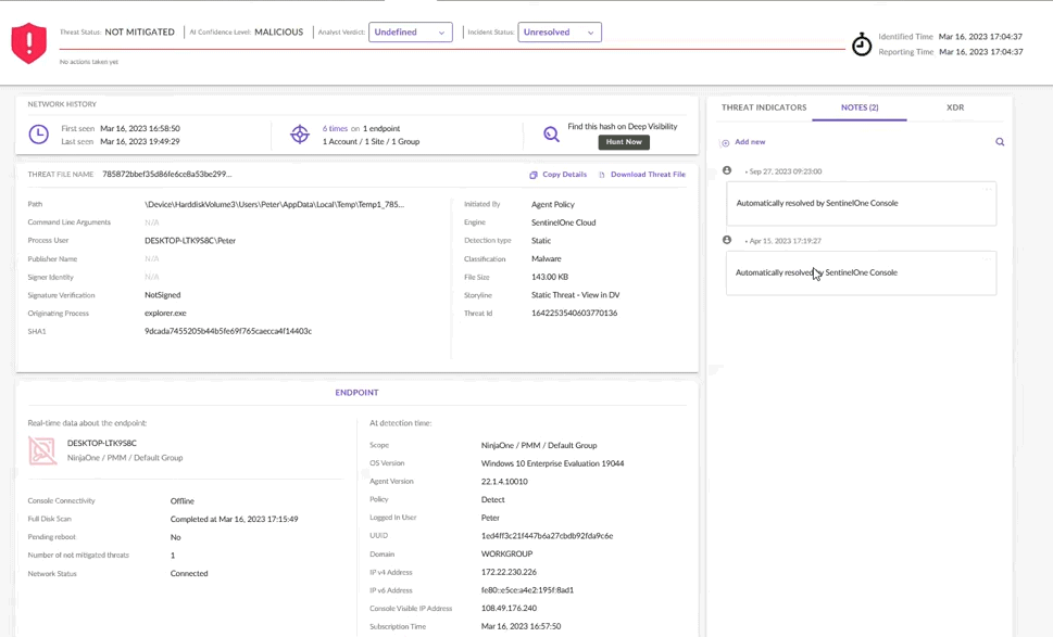 Integrazione NinjaOne SentinelOne minacce informatiche