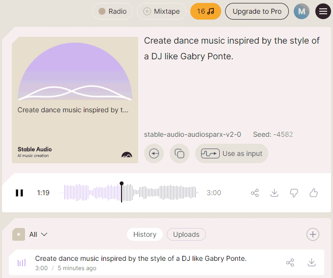 Creare musica con IA Stable Audio 2.0