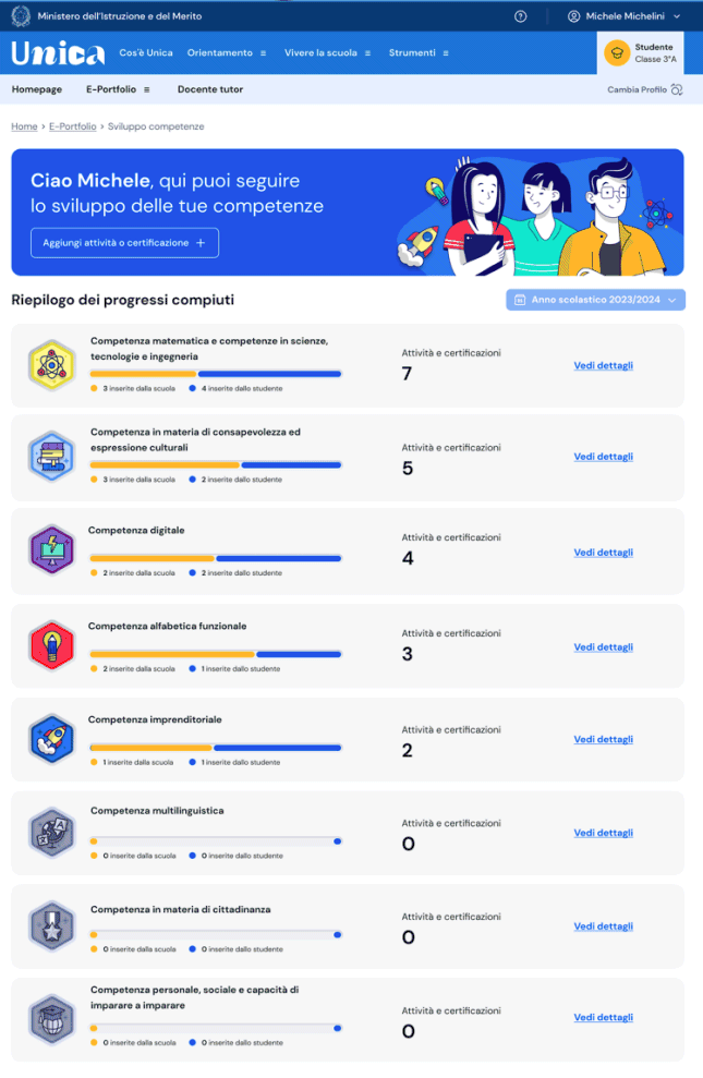 Sviluppo competenze studente