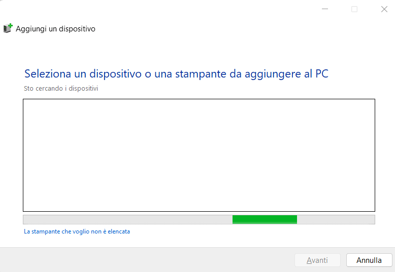 Aggiungere stampante Windows 11