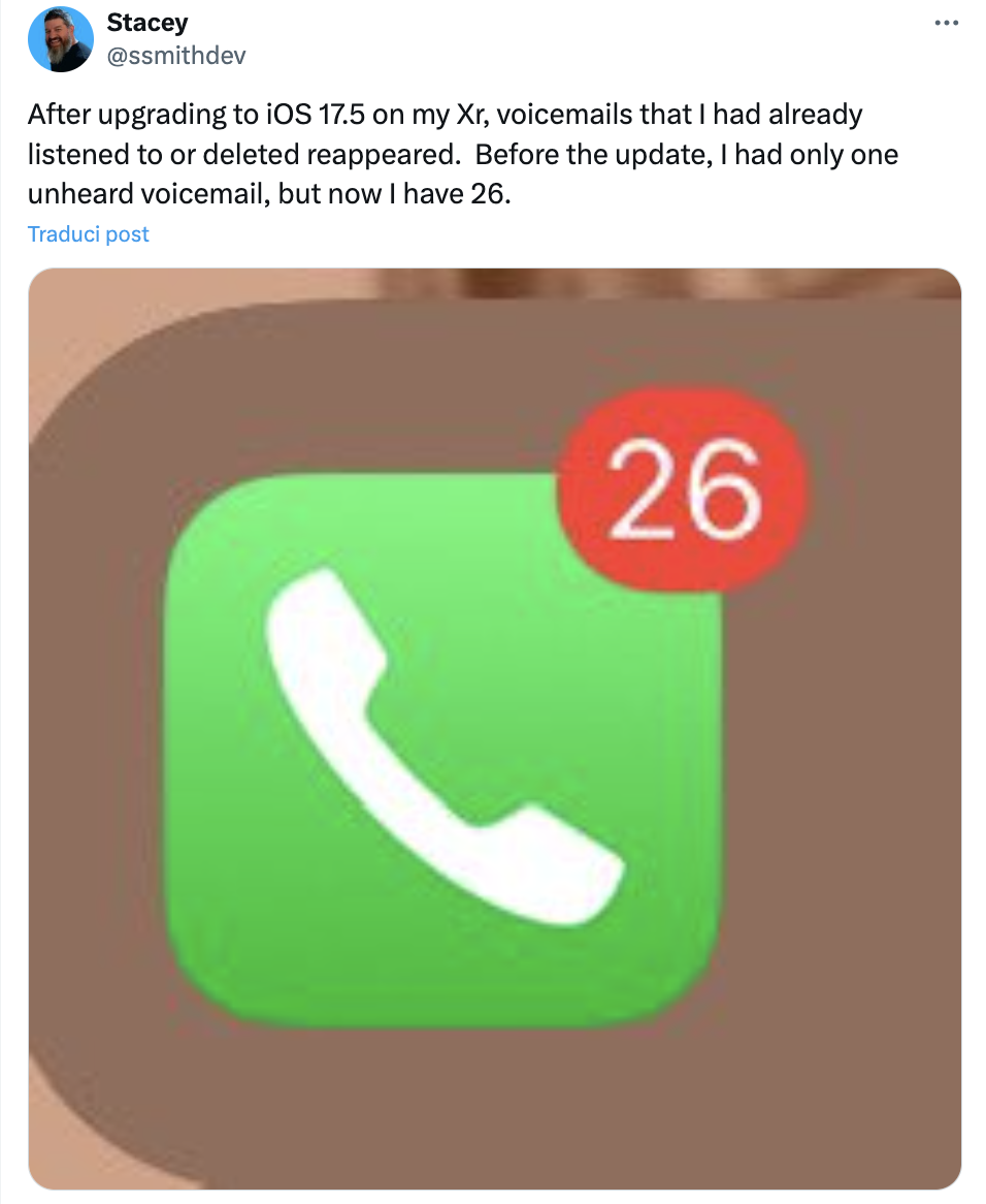 iOS 17-5 Bug Segreteria