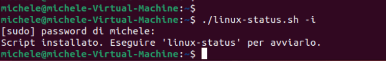 Installazione script Linux