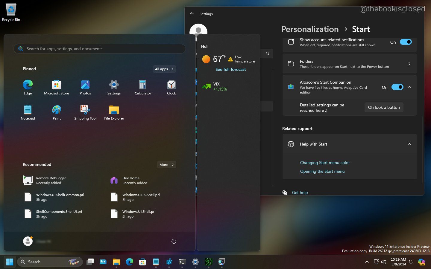 Live Tile Windows 11, Start Menu Companions