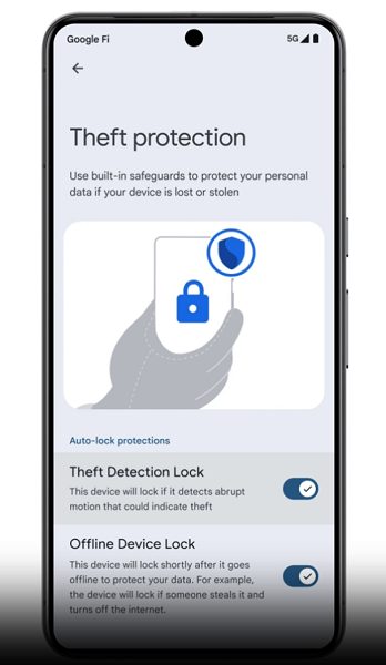 Protezione antifurto Android