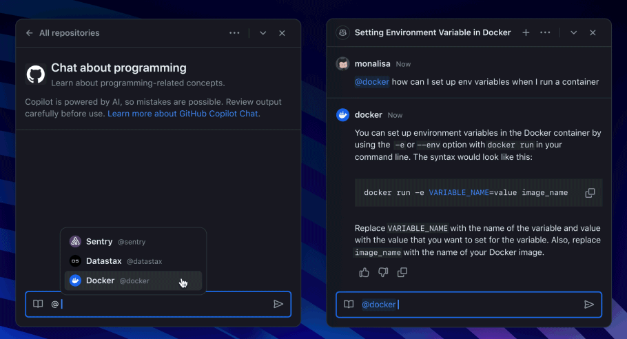 Sviluppo software con linguaggio naturale GitHub Copilot Extensions