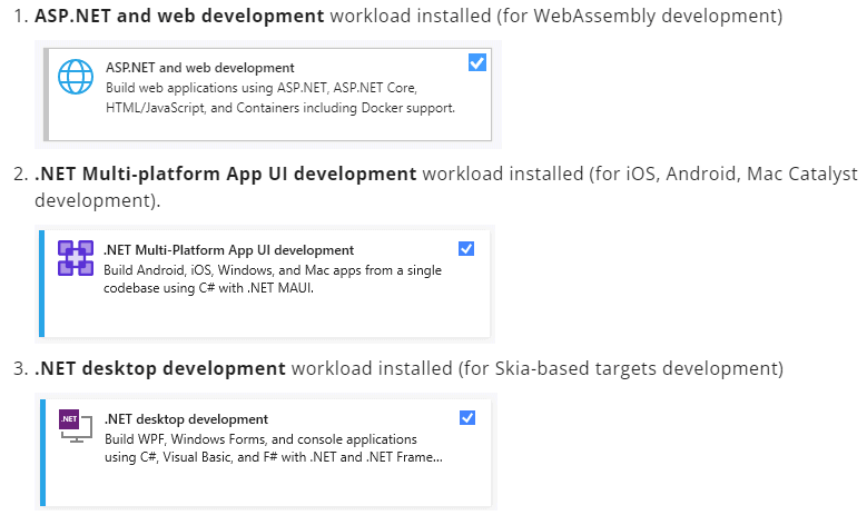 Uno Platform, installazione Visual Studio per creare programmi .NET