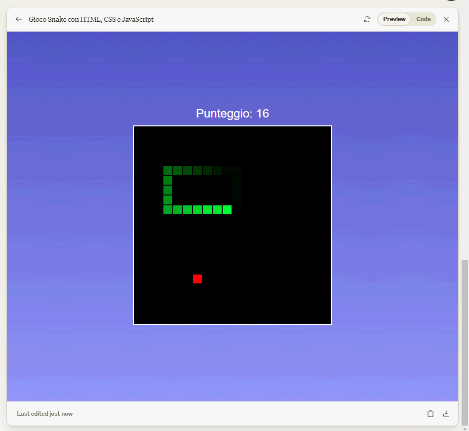 Anteprima codice HTML, CSS, JavaScript