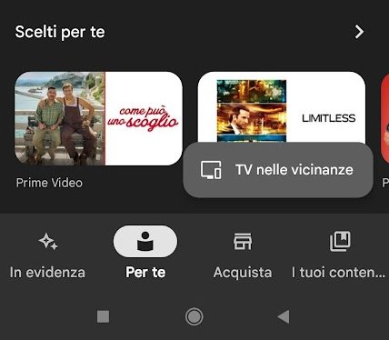 Chromecast Google TV senza telecomando