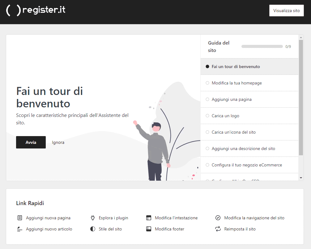 Configurazione sito WordPress AI Site Assistant