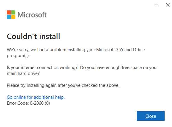 Errore installazione Office 2021 LTSC