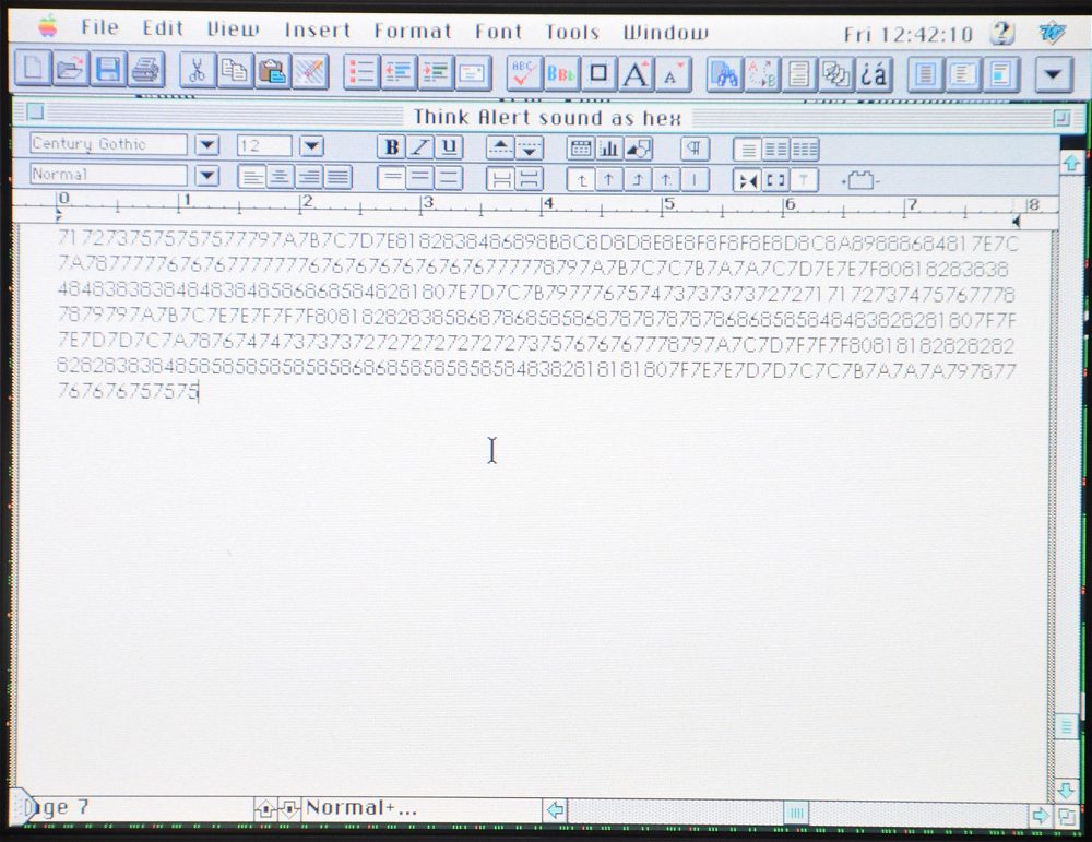 Audio file binario copiato in Word