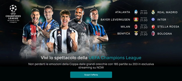 now champions league