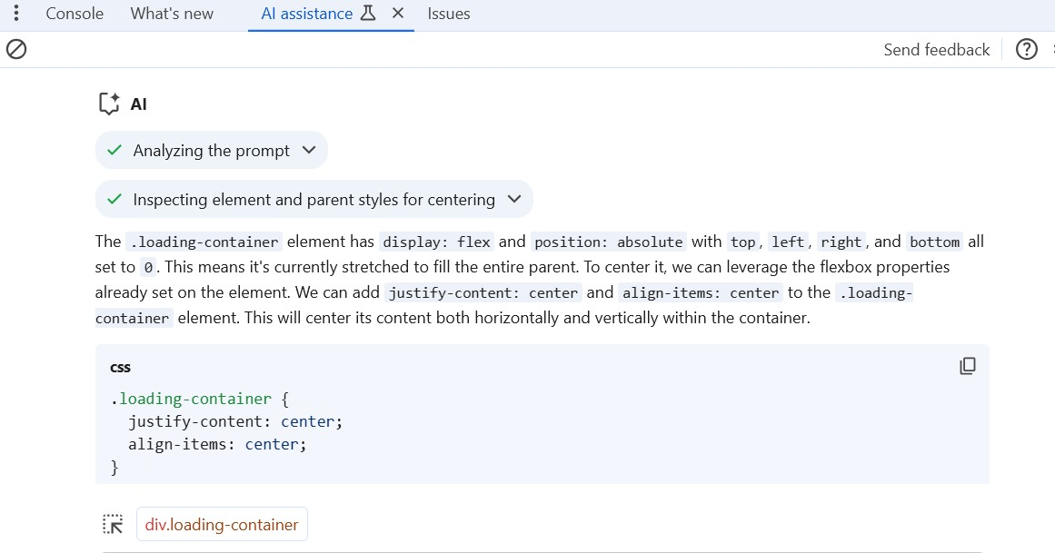 Google Gemini per risolvere problemi con i CSS