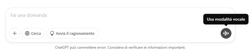 Modalità vocale avanzata ChatGPT