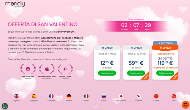 mondly offerta san valentino