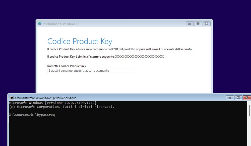 Bypass controllo requisiti Windows 11