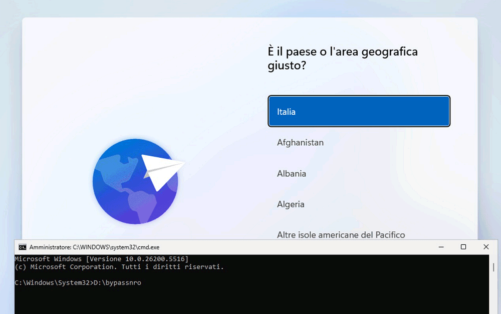 BypassNRO, script installazione Windows 11