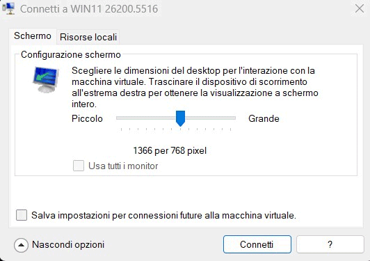 Risorse locali Hyper-V