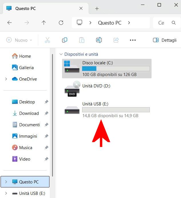 Unità USB condivisa tra host e VM Hyper-V