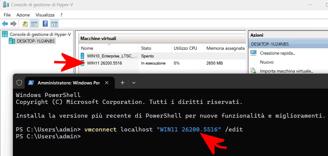 VMConnect Hyper-V