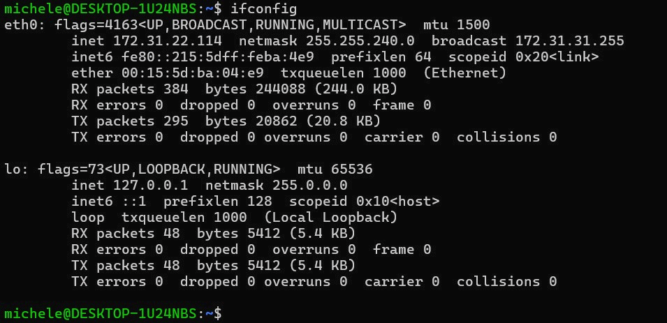 Rete Windows Subsystem for Linux