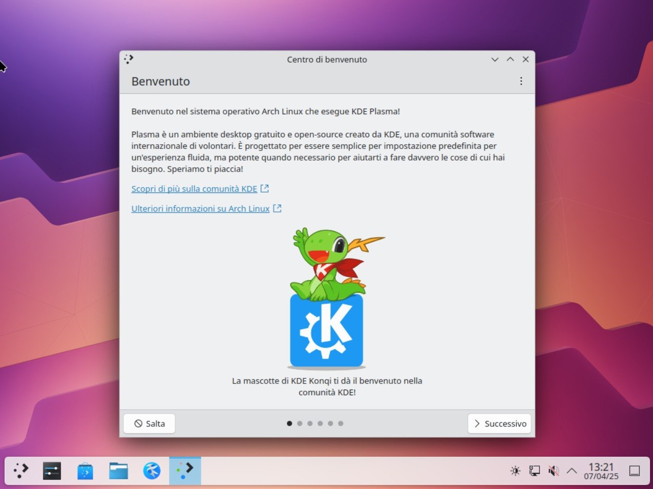 Avvio Arch Linux