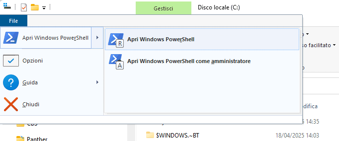 PowerShell come amministratore in Windows 11