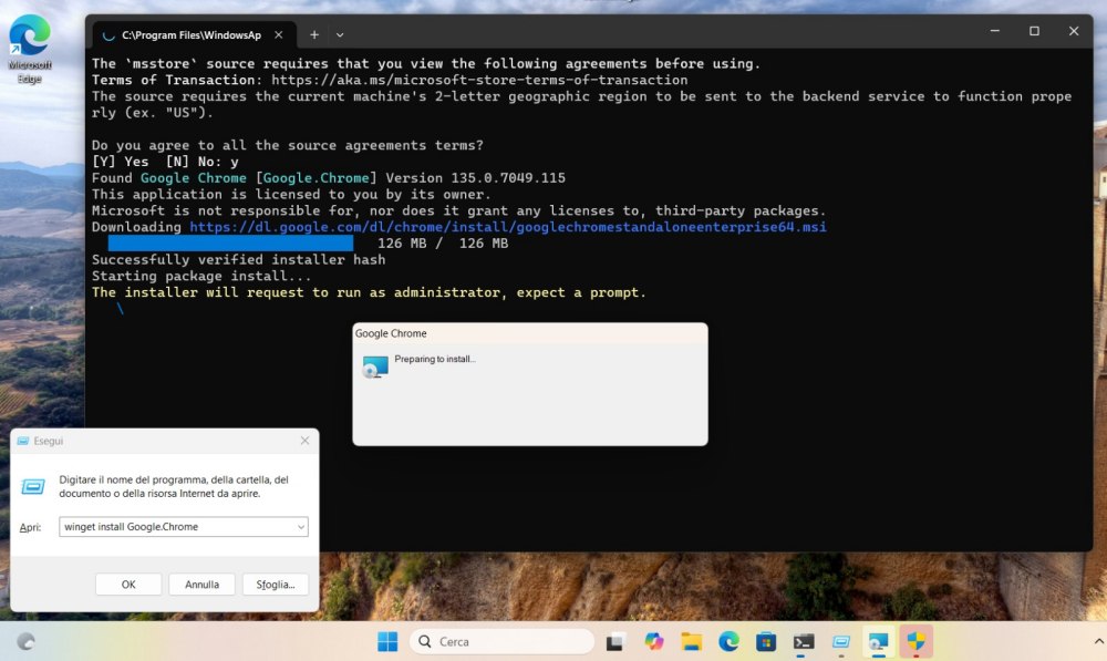 Configurare Windows 11 con Winget