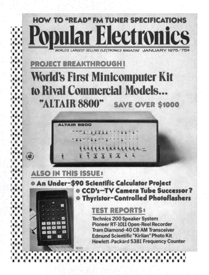 Copertina Popular Electronics Altair 8800