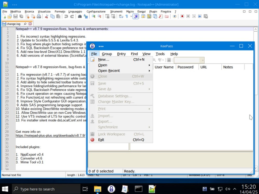 Desktop Linux con Wine in esecuzione