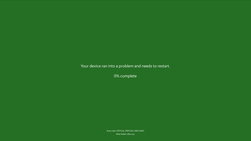 BSoD verde Windows 11