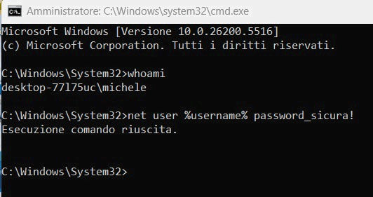 Password account locale Windows 11