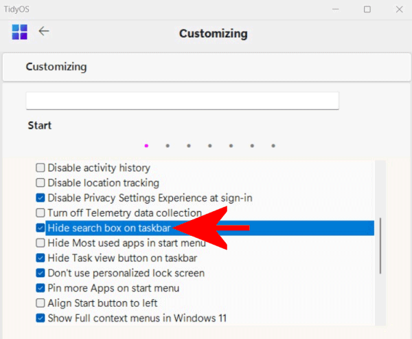Personalizzare Windows 11 con TidyOS